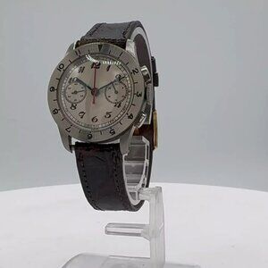 Vintage 29mm Wittnauer Sterile Dial Men's Chronograph Wristwatch Valjoux 69